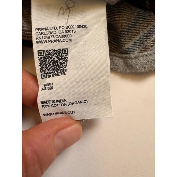 Prana Women's Earthbound Golden Canyon Flannel Long Sleeve Shirt Size S - Picture 7 of 8